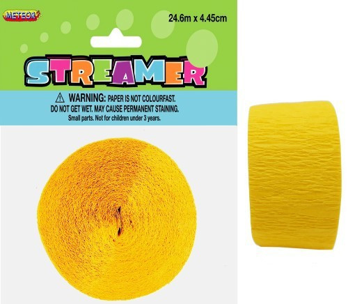 CREPE STREAMER - SUN YELLOW