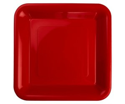 FS Square Banquet Plate 10" Apple Red 20pk