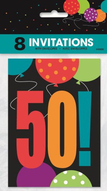 B/DAY CHEER 8 INVITATIONS - 50