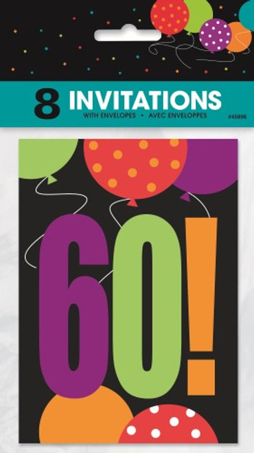 B/DAY CHEER 8 INVITATIONS - 60