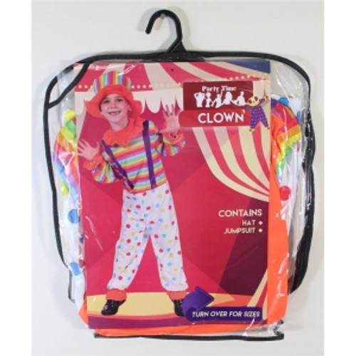 FRIENDLY CLOWN , JUMPSUIT, HAT