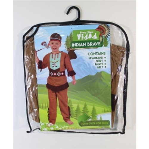 YOUNG INDIAN BRAVE COSTUME IN ZIPPER BAG