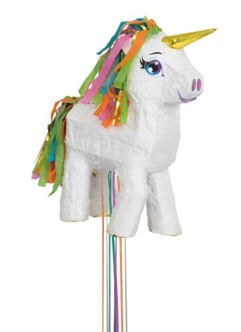 Pinata pull 3D white unicorn