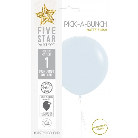 Matte White 90cm Balloon 1pk