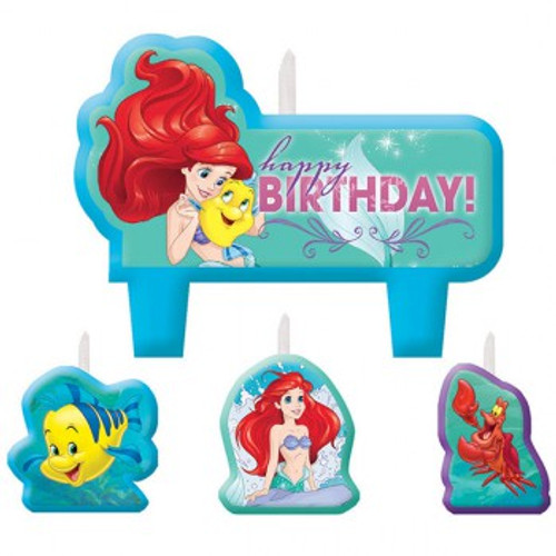 Ariel Dream Big Candle Set Little Mermaid - Set of 4