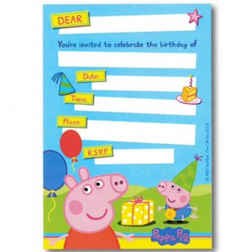 Peppa Pig Invites