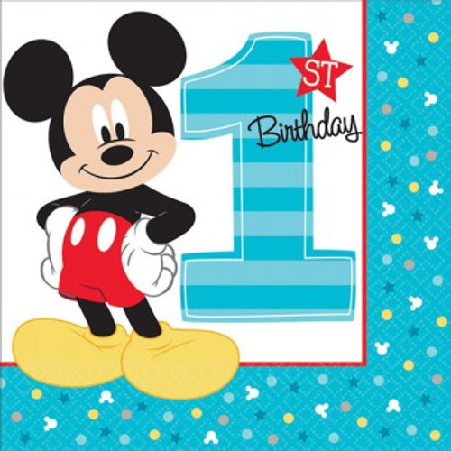 Mickey 1st Birthday Lunch Napkins Fun To Be One