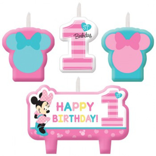 Minnie 1st Birthday Candle Set Fun To Be One