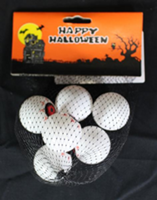 PK/6 HALLOWEEN EYE BALLS ON POLYBAG W/HEADER CARD PK/6 HALLOWEEN EYE BALLS ON POLYBAG W/HEADER CARD