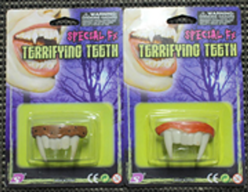 VAMPIRE TEETH ON BLISTER CARD TOP TEETH ONLY VAMPIRE TEETH ON BLISTER CARD TOP TEETH ONLY