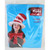 RED & WHITE STRIPED & TALL HAT W/BOW TIE ON HANG TAG CARD