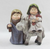 FIG - Wood Effect Holy family with donkey 8.3x3.2x9cm