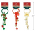 XMAS BELL DOOR KNOB HANGER 29CM 3ASST COLOURS 1PC