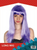 Long Straight Wig with Fringe Purple