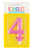 METALLIC PINK B'DAY CANDLE - NUMBER 4