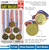 Gold Medals With Ribbon 6pc