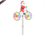 SANTA RIDING BIKE GARDEN WINDMILL 80 x 52CM