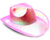 Metallic Cowboy Hat (Light Pink)