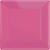 Ppr Plates 7in/17cm Squ 20CT-(Bright Pink)