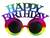 Party Glasses Happy Birthday Rainbow Metallic