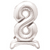 30" SILVER FOIL STANDING NUMBER BALLOON-8
