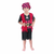 TODDLER  RED PIRATE, SHIRT W/ ATTACHED VEST, PANTS, BELT,BANDANNA