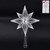 WHITE IRIDESCENT STAR TREE TOPPER 21CM