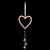 ROSE GOLD HEART W/CRYSTAL TREE DECORATION 21CM