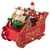 Statue Wind Up Musical Wooden Handcrafted - Sleigh 16cm x 9.5cm x 11cm