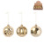 MERCURY FINISH GOLD BAUBLES 8CM