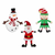 XMAS HANGING FELT JOINTED ORNAMENT 3ASST DESIGNS 1PC