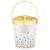 Ice Bucket Gold H-S Dots Clear Plas