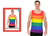 Adult Mens Rainbow Stripe Tank Top