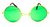 Party Glasses Hippie (S) (Green)