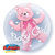 24"  DOUBLE BUBBLE BABY PINK BEAR