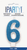 NUMERAL CANDLE 6 - BLUE