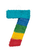 PINATA RAINBOW NUMERAL 7