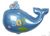 86 x 61cm Ahoy Baby Boy Whale (CY-C0128)