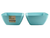 BAMBOO LG SQUARE BOWL - TEAL