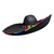 BLACK MEXICAN HAT W/STRIPED HEADBAND