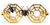 Party Glasses Gold Spiderweb with spiders