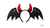 Flying Bat Devil horns headband was 90070