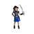 GIRLS  DELUXE BLUE PIRATE, DRESS , HAT, BELT, GLOVES