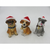 RESIN DOG W/XMAS HAT 3ASST 11CM 1PC