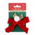 XMAS HAIR CLIP RED BOW W/ANTLERS