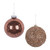 2A CHAMPAGNE BAUBLES - 10CM MERCURY FINISH & GLITTER FINISH 1PC