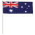 Australian Flag With Wooden Pole 40cm x 20cm Pole Size: 1cm x 60cm