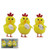 3PK CHENILLE CHICK HOLDING EGG 6CM