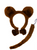 Animal 3pcs Set (Bear Dark Brown)