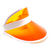 Perspex Visor White Rim - Orange